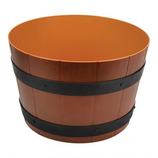 Dalebrook from Global Tableware Collective 336 oz. Brown / Black ABS Plastic Barrel Display Bowl Dalebrook from Global Tableware Collective 336 oz. Brown / Black ABS Plastic Barrel Display Bowl