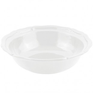 Bon Chef 9054 Queen Anne 10 Qt. White Sandstone Finish Cast Aluminum Salad Bowl