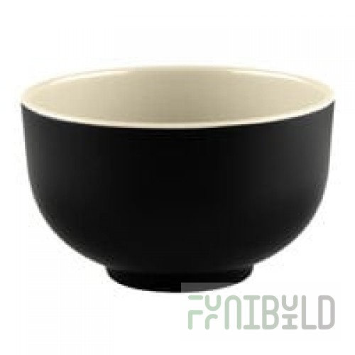 Elite Global Solutions JW452T Karma 12 oz. Two-Tone Ebony / Sand Bowl - 6/Case
