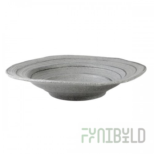 Elite Global Solutions M14BST-GSD Della Terra Melamine Stoneware 44 oz. Granite Stone Design Irregular Round Serving Bowl