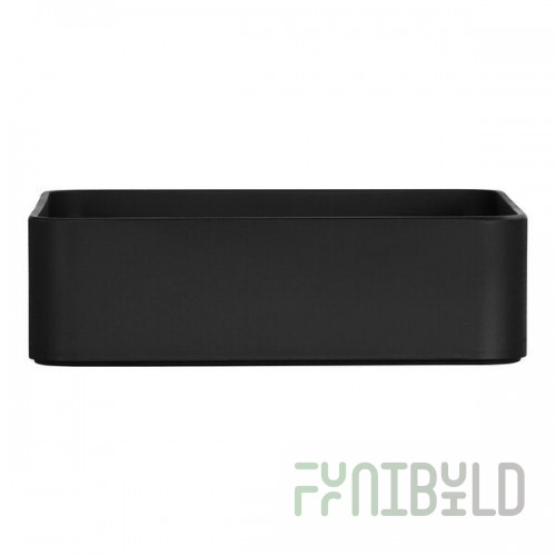 Cal-Mil Hudson 120 oz. Black Square Melamine Bowl