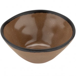 GET B-80-TP Pottery Market 8 oz. Matte Speckled Brown Melamine Side Dish / Soup Bowl - 24/Case GET B-80-TP Pottery Market 8 oz. Matte Speckled Brown Melamine Side Dish / Soup Bowl - 24/Case