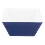 Vollrath V2220230 1.5 Qt. Blue / White Medium Square Melamine Bowl Vollrath V2220230 1.5 Qt. Blue / White Medium Square Melamine Bowl