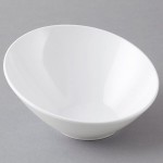 GET B-786-W San Michele 12 oz. White Slanted Melamine Catering Bowl - 12/Case