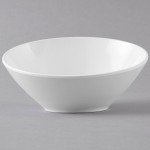 GET B-786-W San Michele 12 oz. White Slanted Melamine Catering Bowl - 12/Case