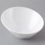 GET B-786-W San Michele 12 oz. White Slanted Melamine Catering Bowl - 12/Case