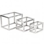 American Metalcraft HMRRSET 3-Piece Hammered Stainless Steel Open Frame Riser Set American Metalcraft HMRRSET 3-Piece Hammered Stainless Steel Open Frame Riser Set