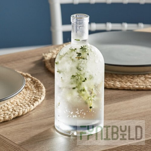 Acopa 25 oz. Customizable Clear Nordic Glass Bottle - 6/Case