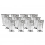 Acopa Alchemy 16 oz. Hammered Stainless Steel Mint Julep Cup with Beaded Detailing - 12/Pack Acopa Alchemy 16 oz. Hammered Stainless Steel Mint Julep Cup with Beaded Detailing - 12/Pack