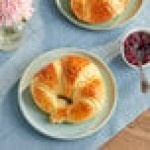 Bridor Ready-to-Bake Curved Vegan Croissant 3.5 oz. - 44/Case