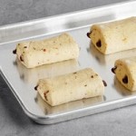 Bridor Ready-to-Bake Curved Vegan Croissant 3.5 oz. - 44/Case