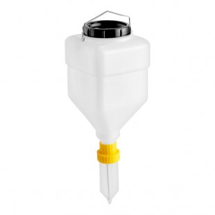 Asept 5 Liter Hanging Bottle Condiment Pump Dispenser with Squeeze Nozzle