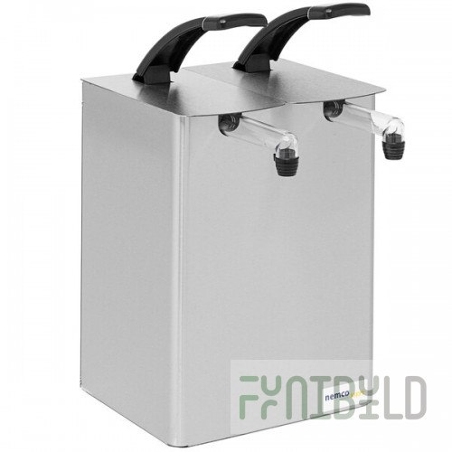 Nemco 10962 Asept Stainless Steel Double Countertop Pump Dispenser for 1.5 Gallon / 6 Qt. Pouches