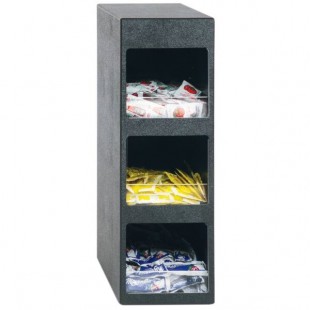 Vollrath LSC3-3P Traex® 3-Tier Vertical Black Condiment Organizer