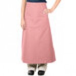 Intedge Mauve Poly-Cotton Bistro Apron with 2 Pockets - 38