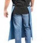 Uncommon Chef 3120 Blue Gray Customizable 100% Cotton Canvas Muse Bistro Apron with Black Webbing and 1 Pocket - 33