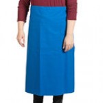 Uncommon Chef 3120 Blue Gray Customizable 100% Cotton Canvas Muse Bistro Apron with Black Webbing and 1 Pocket - 33