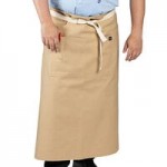 Uncommon Chef 3120 Blue Gray Customizable 100% Cotton Canvas Muse Bistro Apron with Black Webbing and 1 Pocket - 33