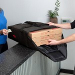 Cambro GBP220110 Customizable Insulated Black Pizza Delivery GoBag® - Holds up to (2) 20