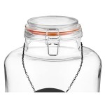 Acopa 2 Gallon Country Glass Beverage Dispenser with Chalkboard Sign and Metal Stand