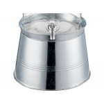 Acopa 2 Gallon Country Glass Beverage Dispenser with Chalkboard Sign and Metal Stand