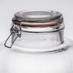 Acopa 2 Gallon Country Glass Beverage Dispenser with Chalkboard Sign and Metal Stand