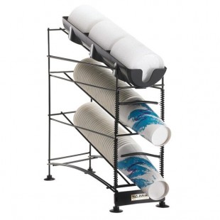 San Jamar C8503WF Wireworks Vertical 8 - 44 oz. Countertop 2 Cup / 1 Lid Organizer San Jamar C8503WF Wireworks Vertical 8 - 44 oz. Countertop 2 Cup / 1 Lid Organizer