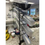 San Jamar C8503WF Wireworks Vertical 8 - 44 oz. Countertop 2 Cup / 1 Lid Organizer