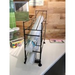 San Jamar C8503WF Wireworks Vertical 8 - 44 oz. Countertop 2 Cup / 1 Lid Organizer