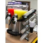 San Jamar C8503WF Wireworks Vertical 8 - 44 oz. Countertop 2 Cup / 1 Lid Organizer