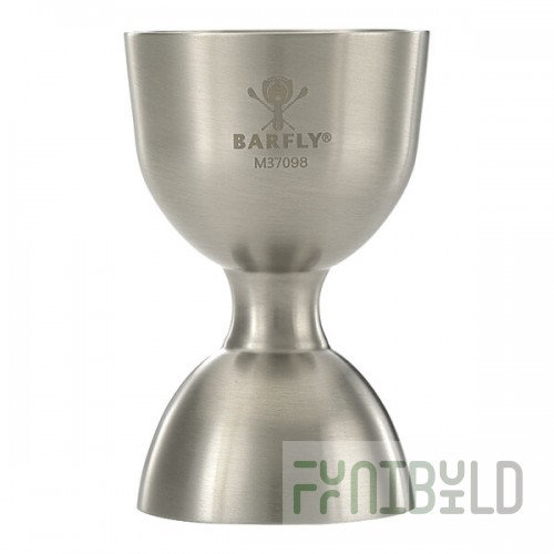 Barfly® M37098 25 mL & 50 mL (0.85 oz. & 1.7 oz.) Stainless Steel Heavy-Duty Straight Rim Bell Jigger