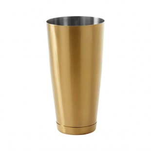 American Metalcraft 28 oz. Satin Gold Plated Weighted Boston Cocktail Shaker GBS28 American Metalcraft 28 oz. Satin Gold Plated Weighted Boston Cocktail Shaker GBS28