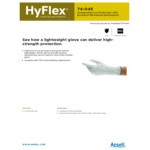 Ansell HyFlex® 74-048 White Medium-Duty A4 Level Cut-Resistant Uncoated Knitted Glove with Dyneema Liner - 2X Ansell HyFlex® 74-048 White Medium-Duty A4 Level Cut-Resistant Uncoated Knitted Glove with Dyneema Liner - 2X