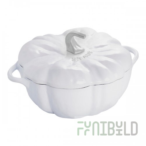 Staub 3.5 Qt. White Pumpkin Enameled Cast Iron Dutch Oven 1024043