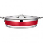 Bon Chef Country French X 9 Qt. Lime Green Stainless Steel Brazier Pot - 71032-CF2-L Bon Chef Country French X 9 Qt. Lime Green Stainless Steel Brazier Pot - 71032-CF2-L