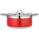 Bon Chef Country French X 9 Qt. Lime Green Stainless Steel Brazier Pot - 71032-CF2-L Bon Chef Country French X 9 Qt. Lime Green Stainless Steel Brazier Pot - 71032-CF2-L