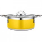 Bon Chef Country French X 9 Qt. Lime Green Stainless Steel Brazier Pot - 71032-CF2-L Bon Chef Country French X 9 Qt. Lime Green Stainless Steel Brazier Pot - 71032-CF2-L