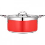 Bon Chef Country French X 9 Qt. Lime Green Stainless Steel Brazier Pot - 71032-CF2-L Bon Chef Country French X 9 Qt. Lime Green Stainless Steel Brazier Pot - 71032-CF2-L