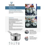 Vigor SS1 Series 1 Qt. Sauce Pan / Butter Warmer