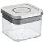 OXO Good Grips 0.4 Qt. Clear Square SAN Plastic Food Storage Container with Stainless Steel POP Lid