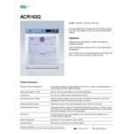 Summit Appliance ACR162G EQTemp ACR Series 1.58 Cu. Ft. White / Blue Compact Glass Door Reach-In Medical Refrigerator - 115V Summit Appliance ACR162G EQTemp ACR Series 1.58 Cu. Ft. White / Blue Compact Glass Door Reach-In Medical Refrigerator - 115V