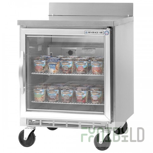 Beverage-Air WTF24AHC-25 24' Single Glass Door Worktop Freezer - 7 cu. ft.