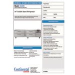 Continental Refrigerator D84GN 84 Continental Refrigerator D84GN 84