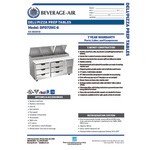 Beverage-Air DPD72HC-6-CL 72