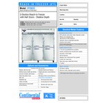 Continental Refrigerator 3FSNSSHD 78 Continental Refrigerator 3FSNSSHD 78