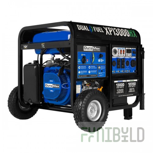 DuroMax XP13000HX HX Series 500 CC Dual Fuel Portable Generator with CO Alert - 13,000 / 10,500W, 120V/240V