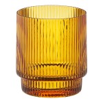 Acopa Lore 10 oz. Amber Rocks / Old Fashioned Glass - 12/Case