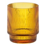 Acopa Lore 10 oz. Amber Rocks / Old Fashioned Glass - 12/Case