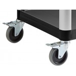 Choice Black Utility / Bussing Cart with Two Shelves - 42