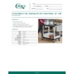 Choice Black Utility / Bussing Cart with Two Shelves - 42